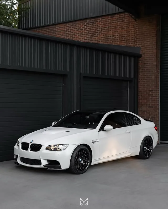 Matte white BMW M3 at the London Colney unit